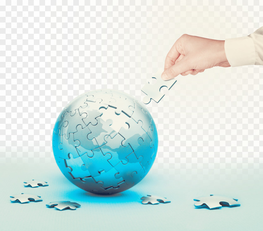 Vector Business Globe Earth Jigsaw Puzzle PNG