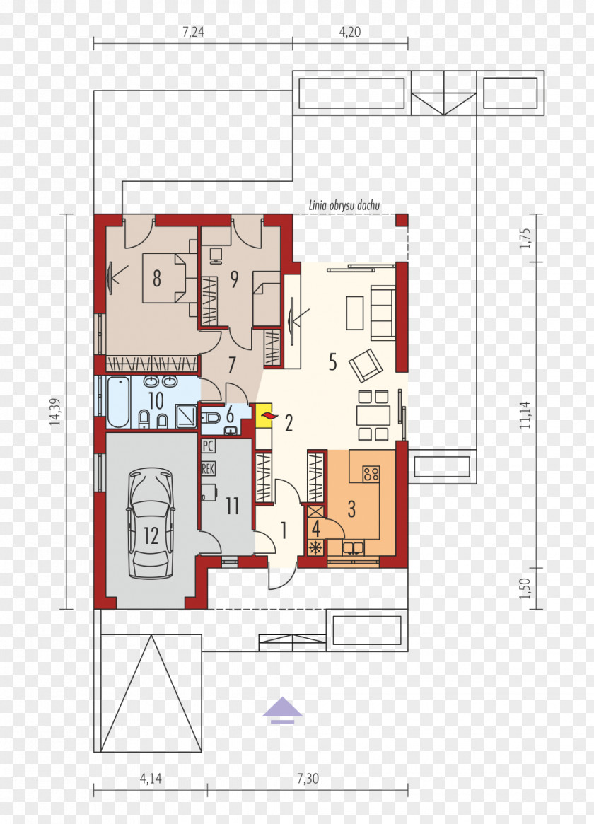 House Gmina Wręczyca Wielka Floor Plan Apartment Building PNG