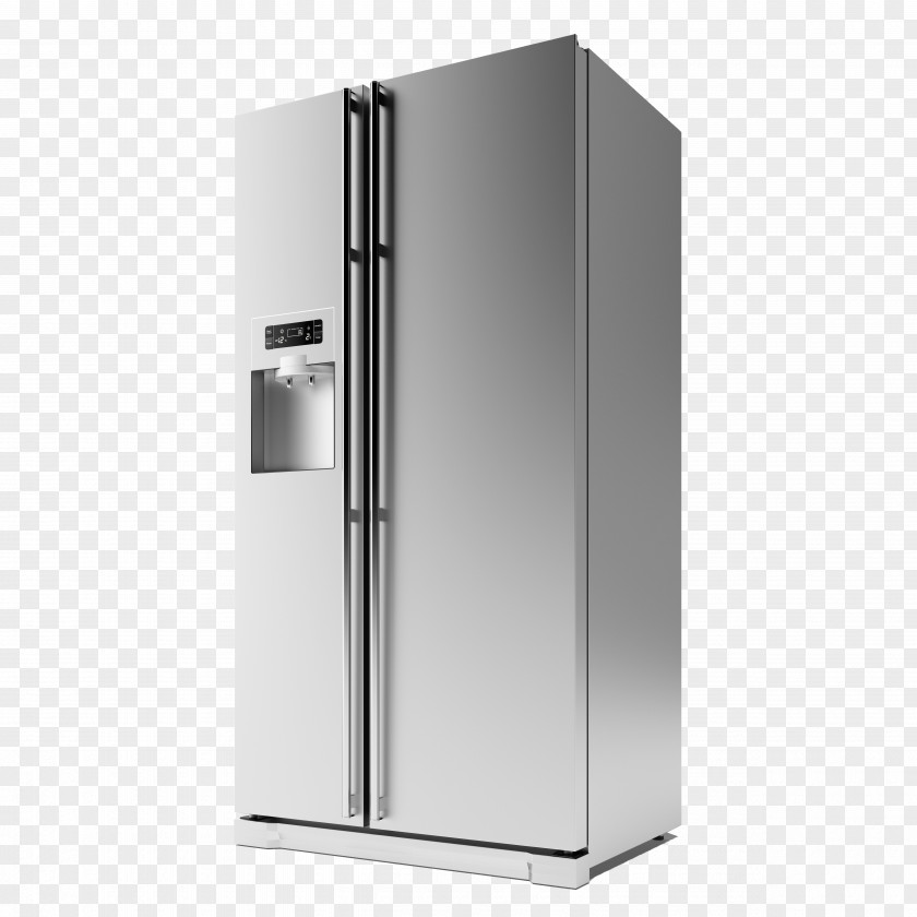 Silver With Water System Large Refrigerator Home Appliance Refrigeration Major Congelador PNG