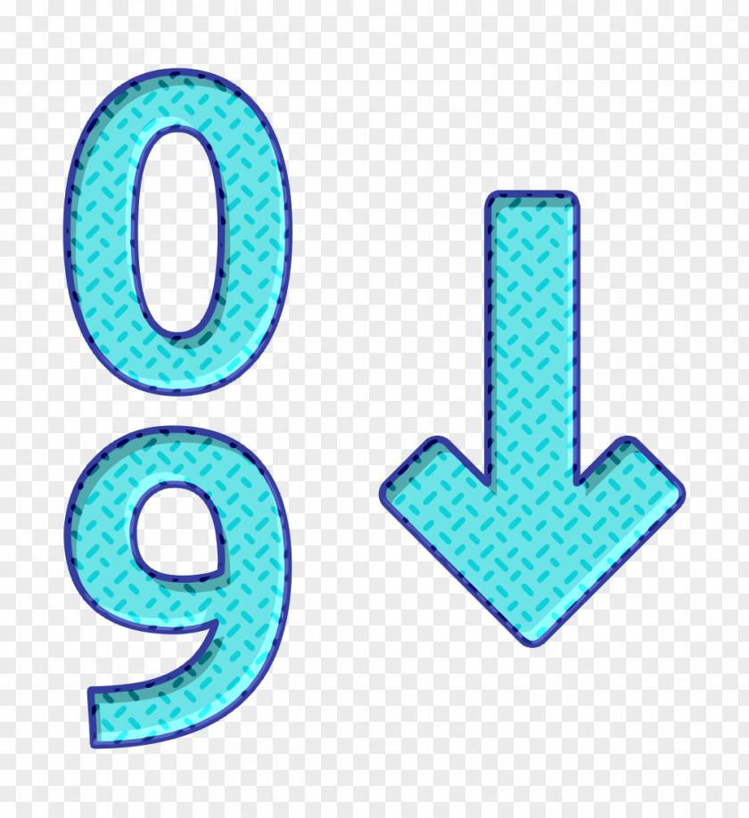 Symbol Electric Blue Ascending Icon Filters Sort PNG