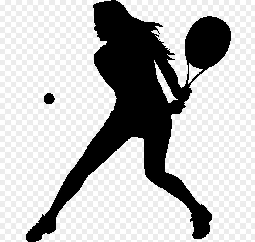 Tennis Girl Racket Silhouette PNG , tennis clipart PNG