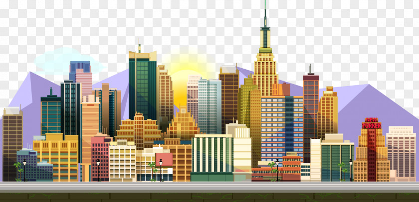 Cartoon City Building Video Game Royalty-free 2D Computer Graphics Illustration PNG