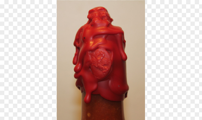 Red Wax Seal Wood Carving Figurine PNG