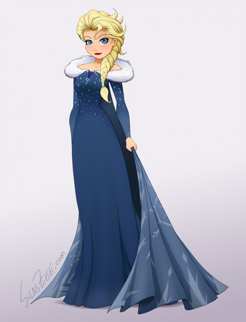 Frozen Elsa Olaf Anna Dress Art PNG