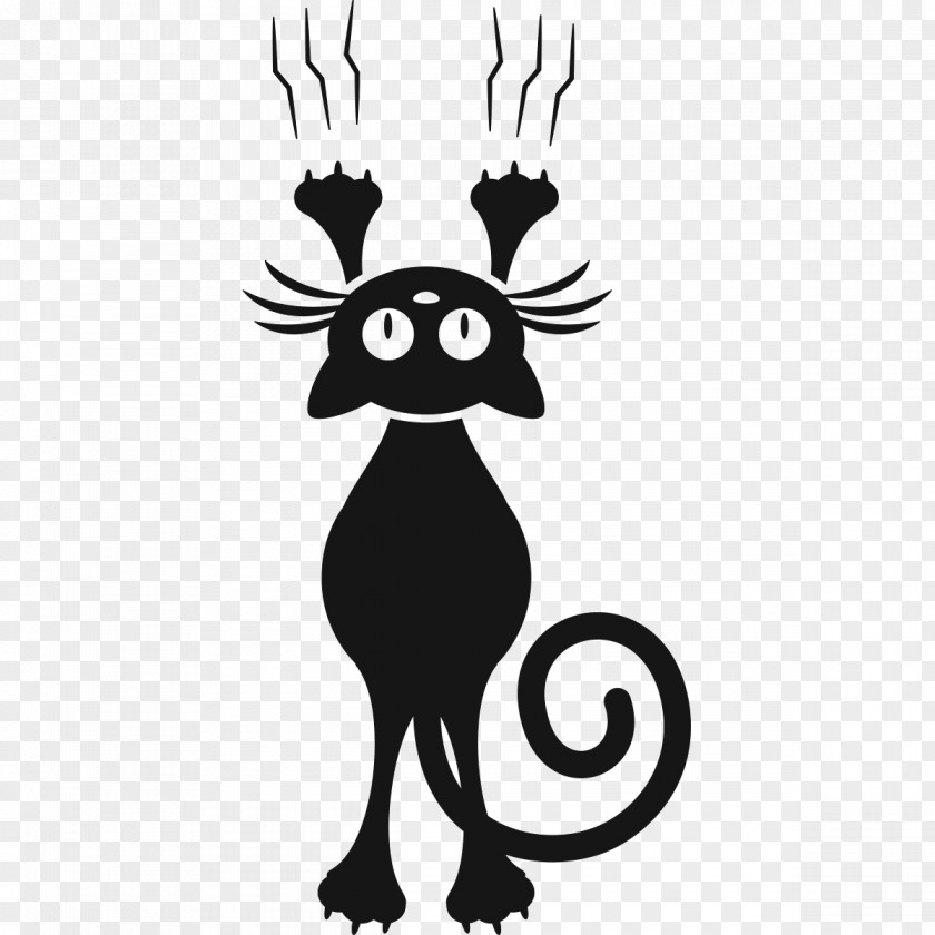 Kitten Cartoon Clip Art Black Cat Image PNG