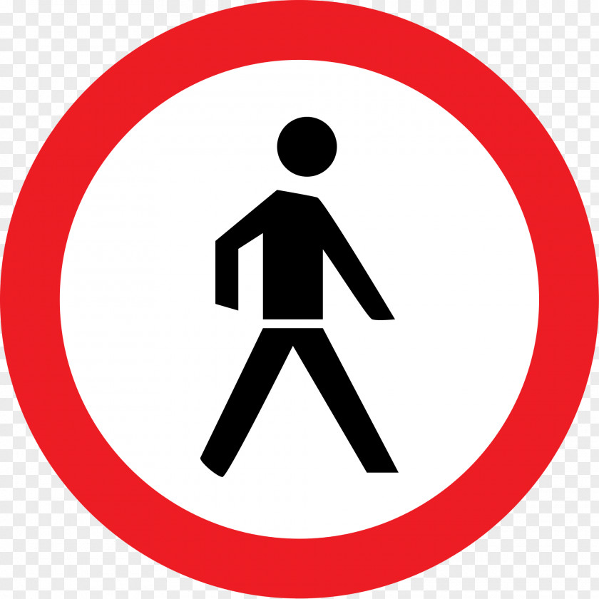 Road Sign Prohibitory Traffic Pedestrian Warning PNG