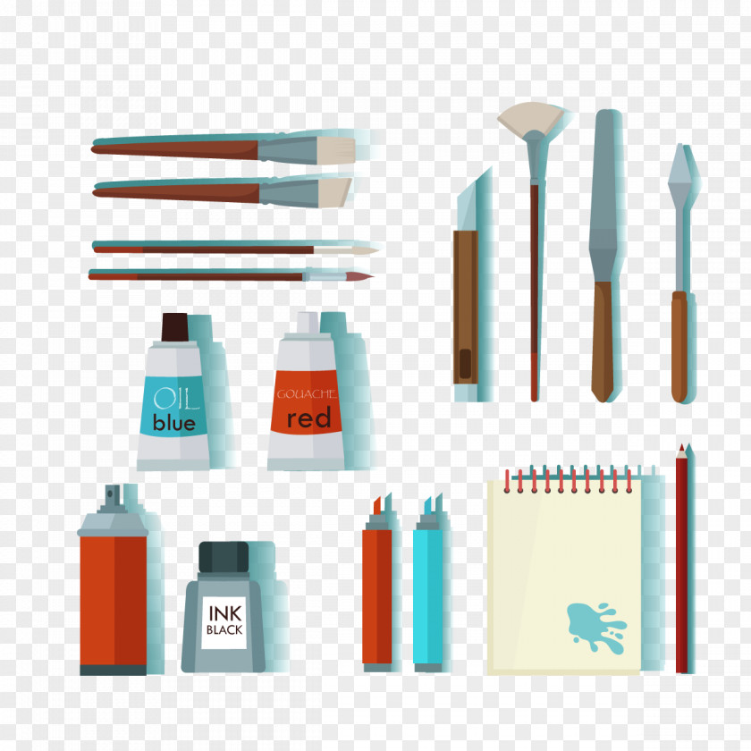 Vector Dye Tools Ink Brush Paintbrush PNG