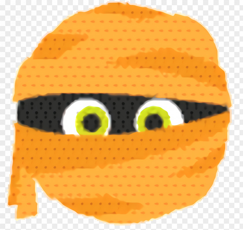 Bonnet Crochet Orange Background PNG