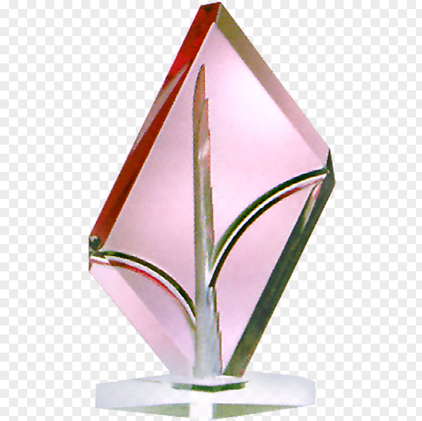 Bright Pink Glass Trophy Cup Crystal PNG