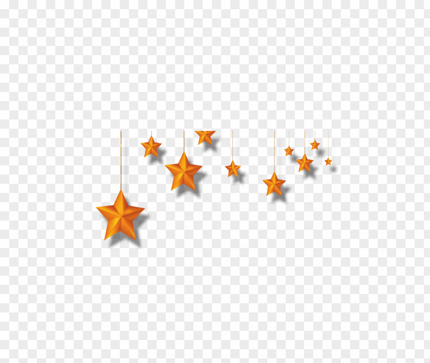 Three-dimensional Star Ornaments Christmas Download PNG