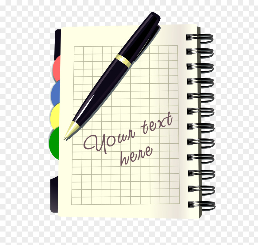 Write Notebook Pencil Vector Icon PNG