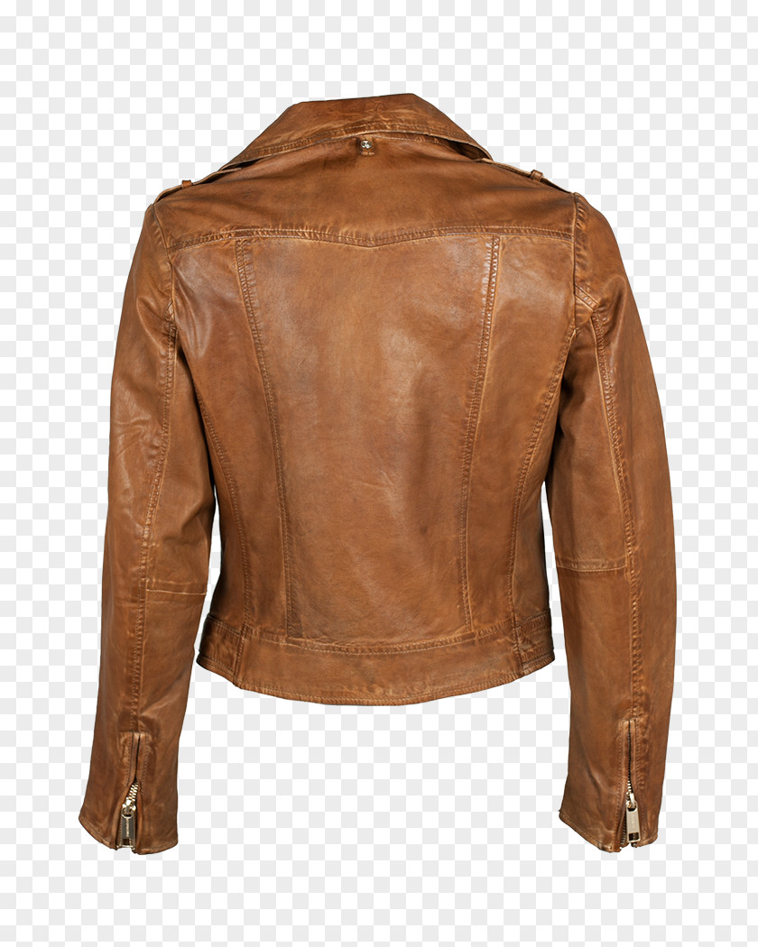 Lovely Leather Jacket Brown Material Biker Hide PNG
