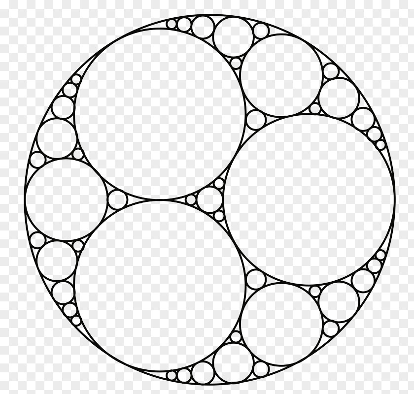 Mathematics Apollonian Gasket Fractal Tangent Circles PNG