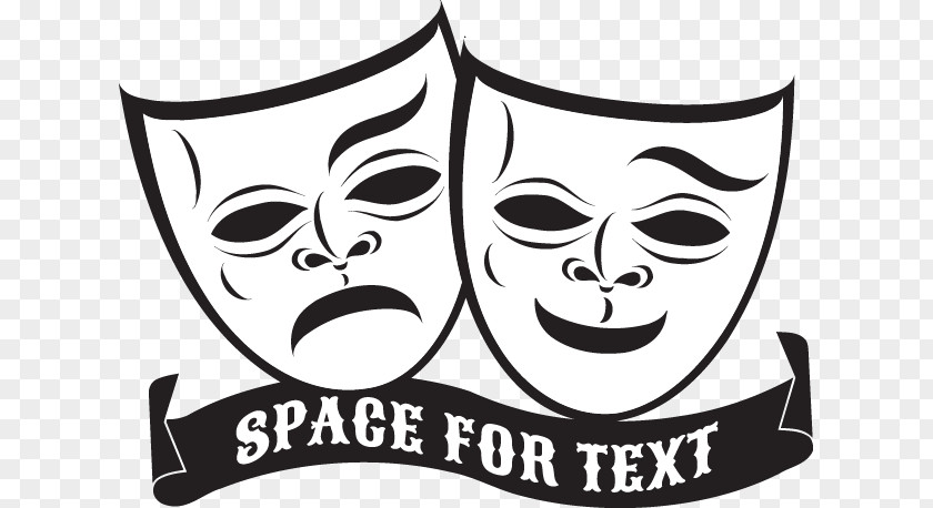 Vector Illustration Comedy And Tragedy Theater Masks Mask Theatre Euclidean PNG