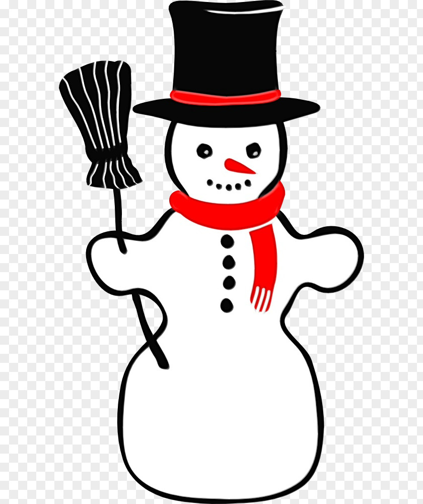 Hat Broom Snowman PNG