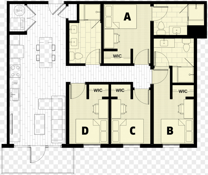 House Floor Plan Hub On Campus Tuscaloosa Architecture Facade PNG