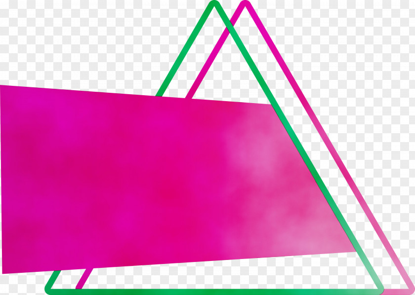 Pink Magenta Line Triangle PNG