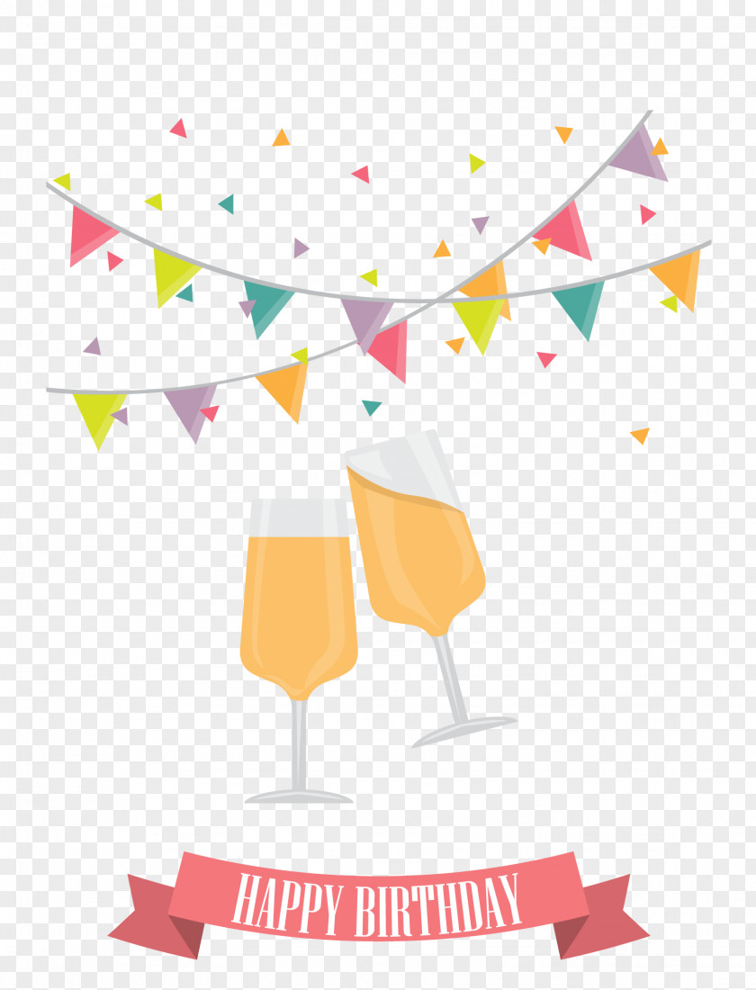Wineglass Paper Greeting Card Birthday PNG