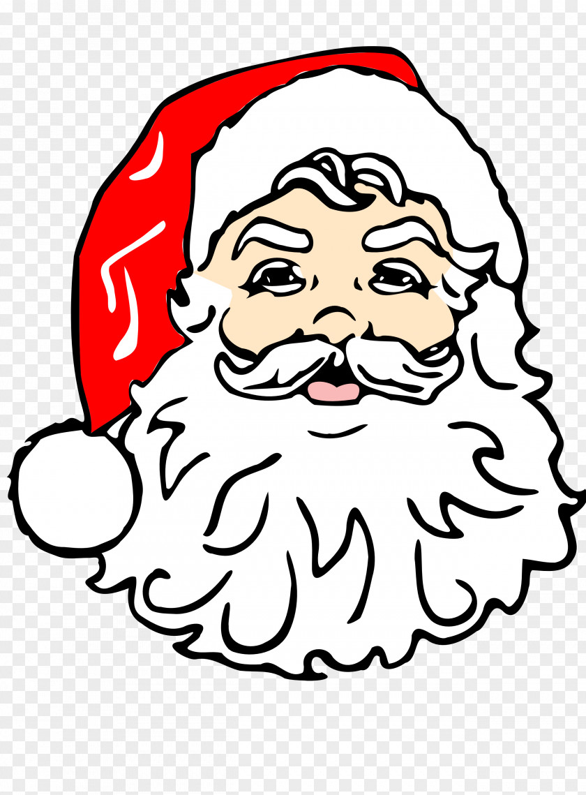 Clipp Art Santa Claus Face Clip PNG