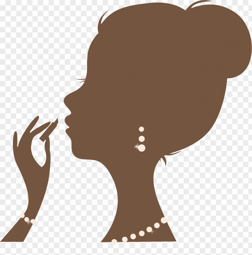 Lipstick Woman Silhouette Female Cosmetics PNG