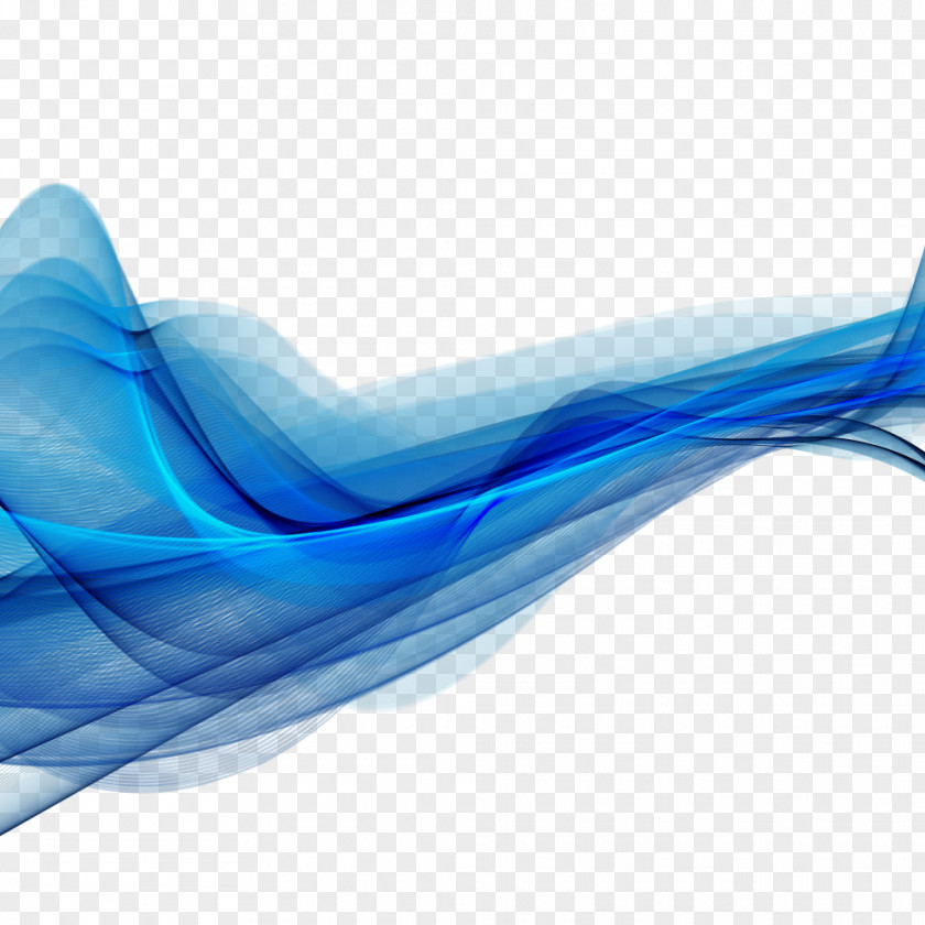 Vector Flow Line Background Blue PNG