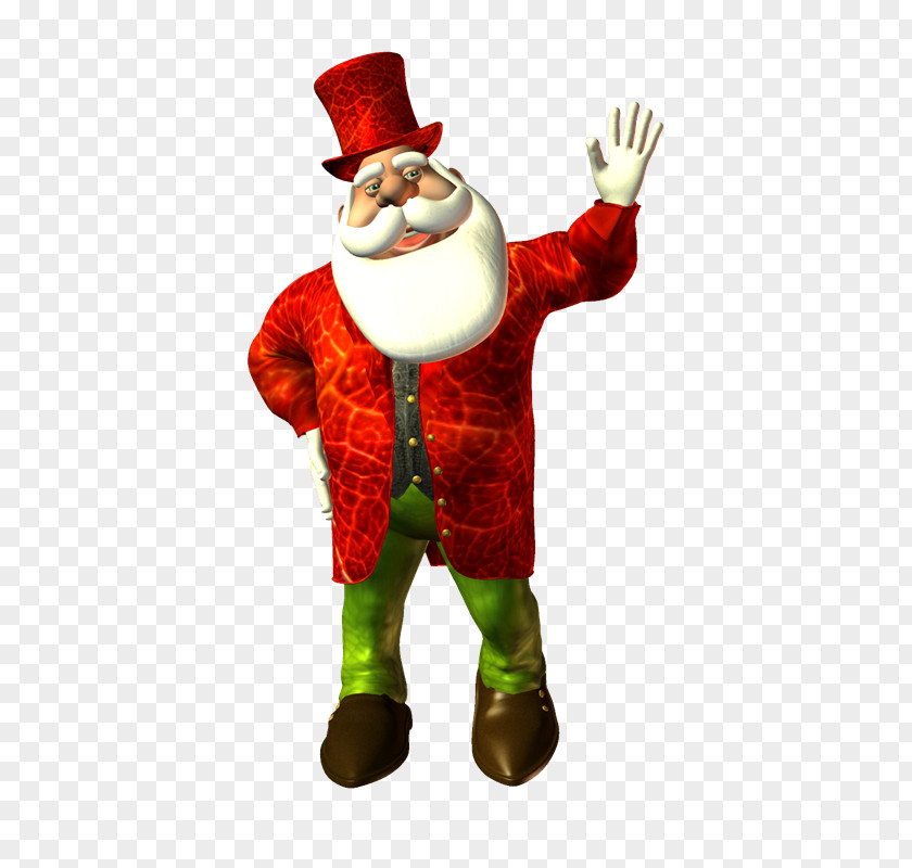Claus Santa Christmas Ornament Figurine Mascot PNG