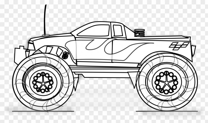 Truck Pictures For Kids Pickup Car Monster Coloring Book PNG