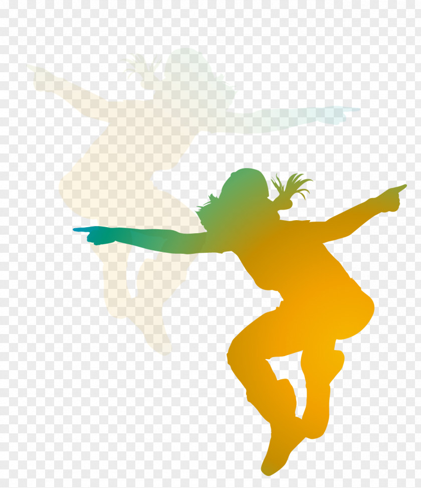 Dynamic Silhouette Figures Dance Party Photography Euclidean Vector PNG