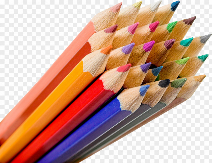 Stationary Colored Pencil Clip Art PNG