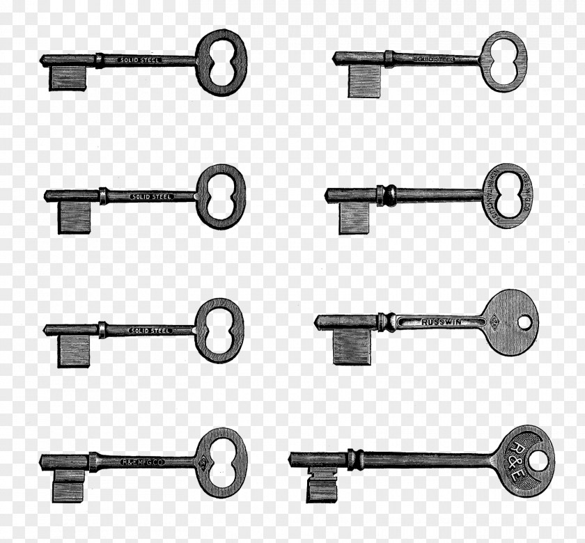 Unique Cliparts Eight Keys Skeleton Key Clip Art PNG