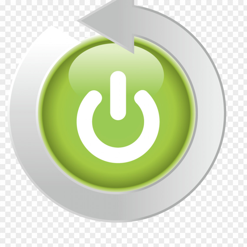 Vector Green Button Switch Push-button Icon PNG