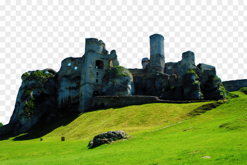 Zamek Ogrodzieniec Castle Ruins Fortification PNG