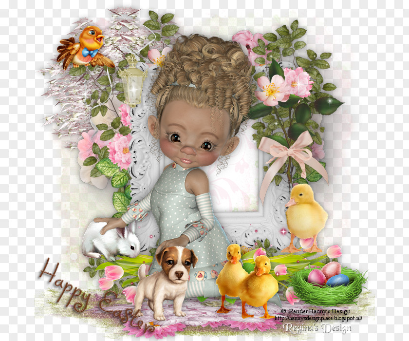 Happy Easter Typography Puppy Doll Google Play PNG