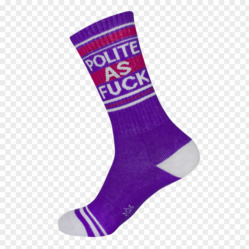 Polite Crew Sock The Purple Doorknob Clothing PNG