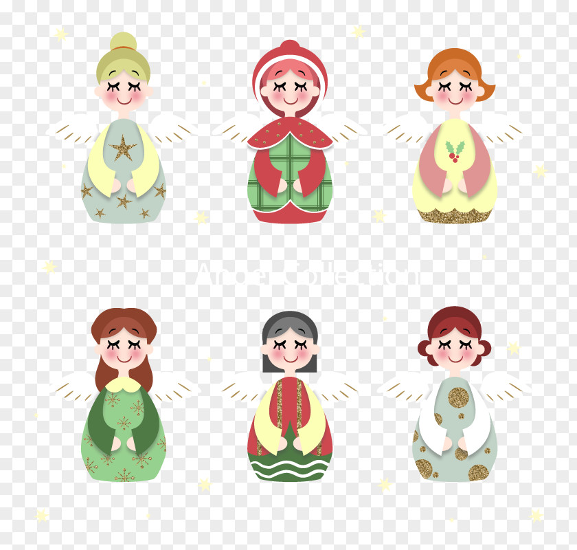 Vector Angel Figurines Doll PNG