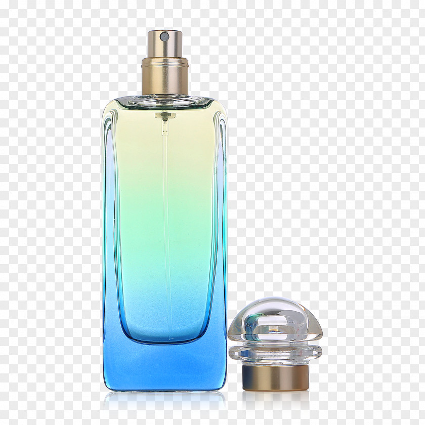 A Bottle Of Perfume Blue PNG