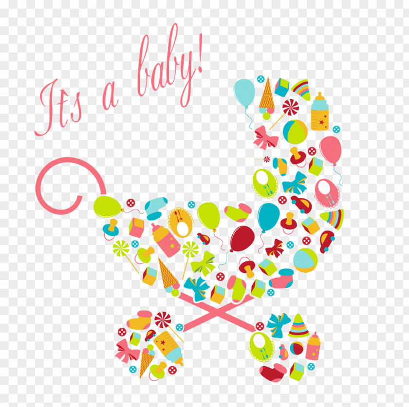 Baby Consisting Of Car Infant Shower Mother Announcement Illustration PNG