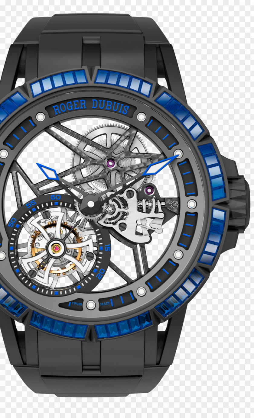Bezel Setting Roger Dubuis Tourbillon Skeleton Watch Watchmaker PNG