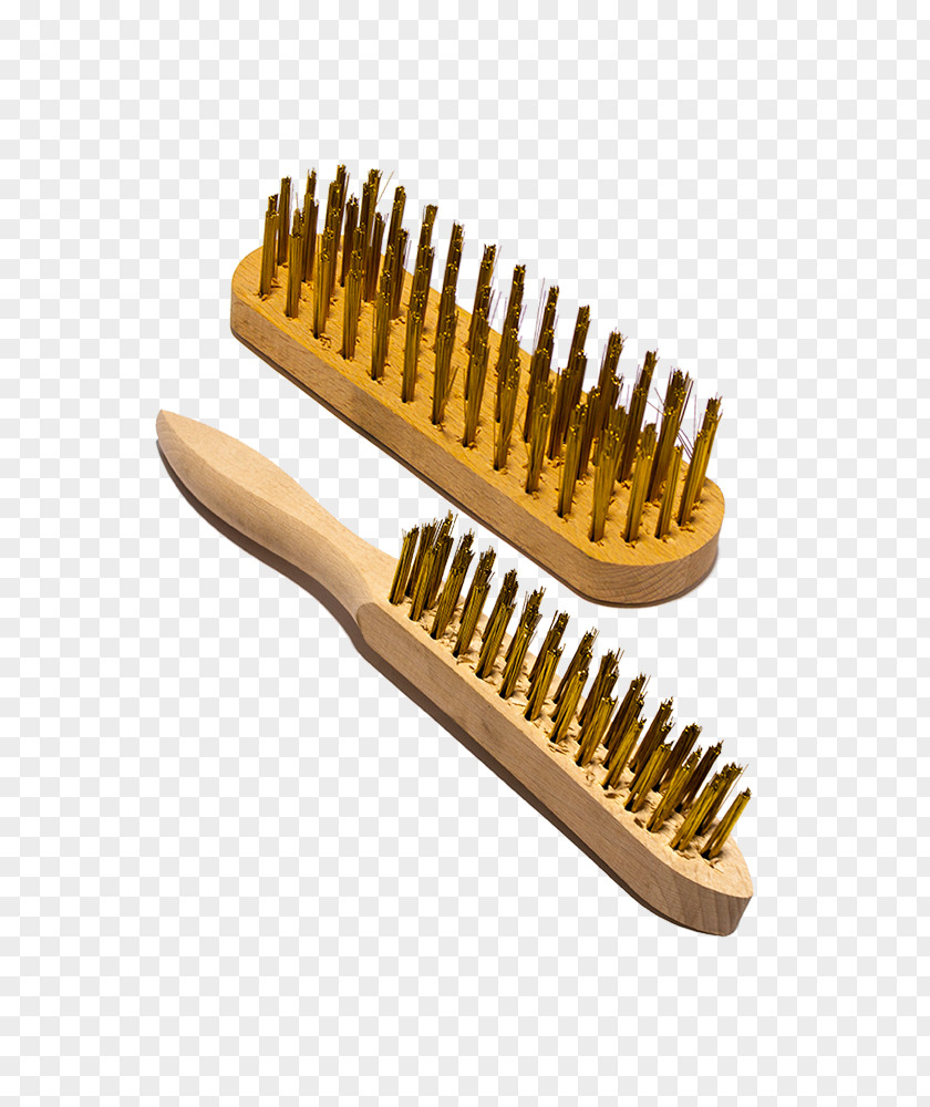 Brush In Hand Putty Knife Tool Handle Brass PNG