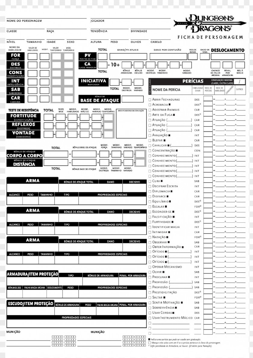 Dungeons & Dragons Pathfinder Roleplaying Game Shadowrun The One Ring Character Sheet PNG