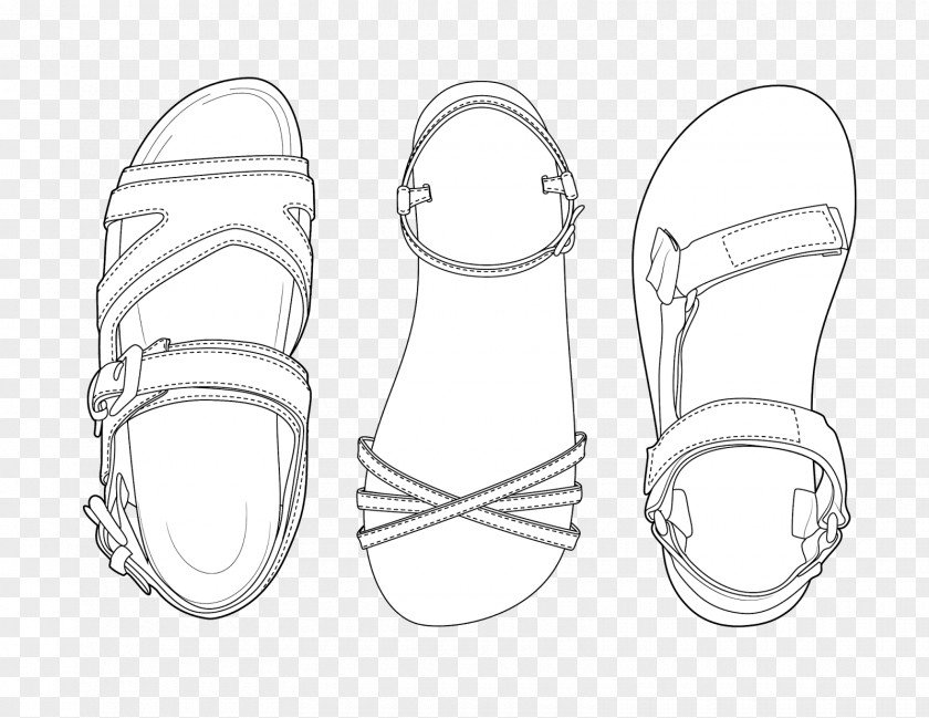 Sandals Shoe Footwear Sandal Coloring Book Clothing PNG