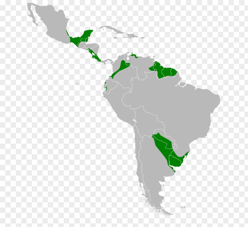 United States Latin America Central Caribbean The Guianas PNG
