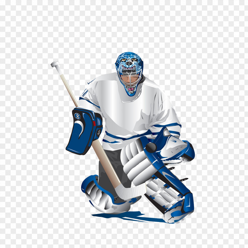 Hockey Player Ice Stick Puck PNG