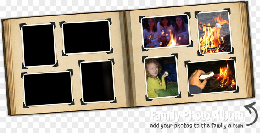 Marshmallow Campfire Window Picture Frames Furniture PNG