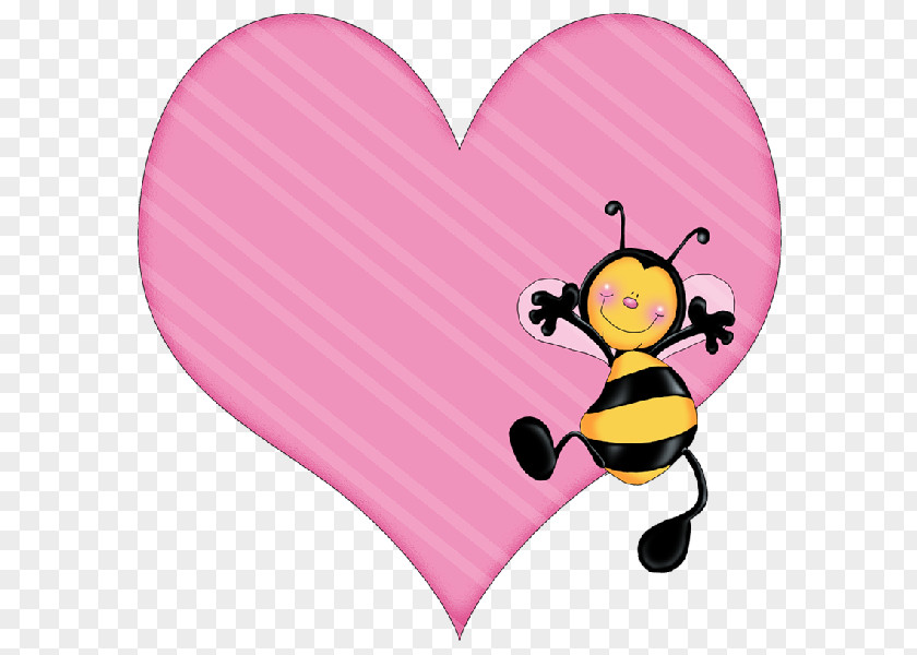 Cartoon Bee Honey Insect Maya Valentine's Day PNG