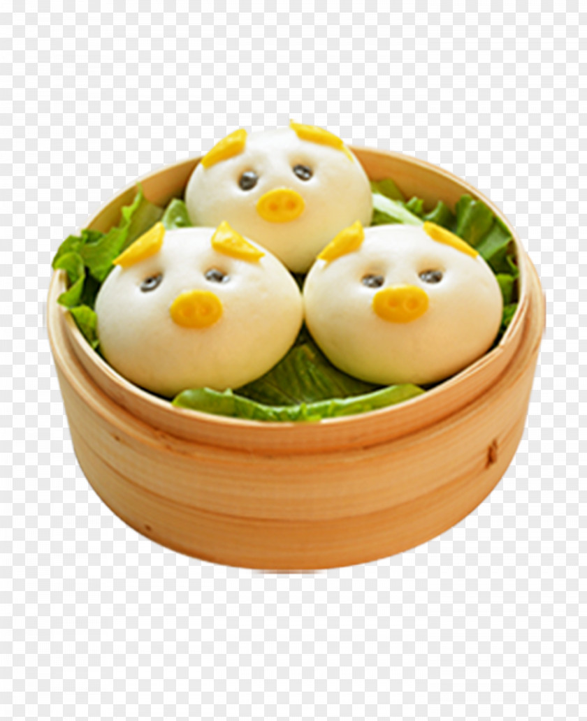 Cartoon Pig Milk Yellow Pack Baozi Dim Sum Nikuman Domestic PNG