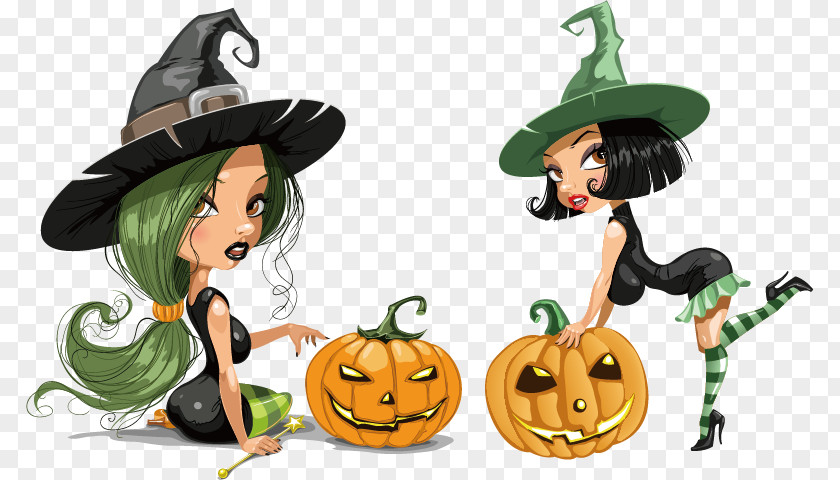 Halloween Design Elements HALLOWEEN Witchcraft Cartoon Clip Art PNG