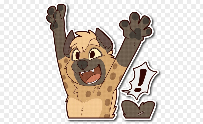 Hyena Spotted Canidae Sticker Telegram PNG