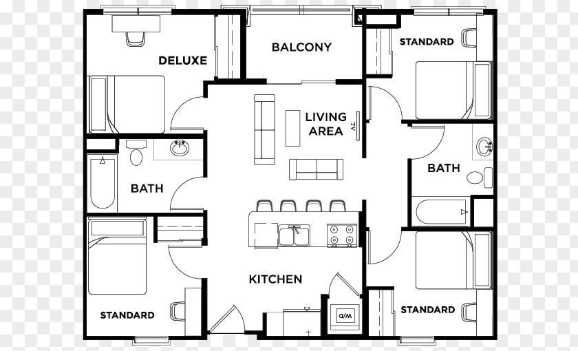 Bed Floor Plan 1200 West Marshall Paper House PNG