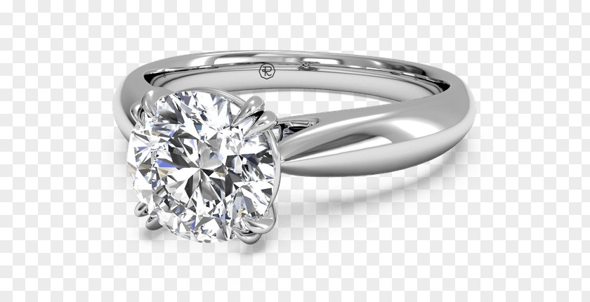 Solitaire Diamond Engagement Ring Wedding PNG